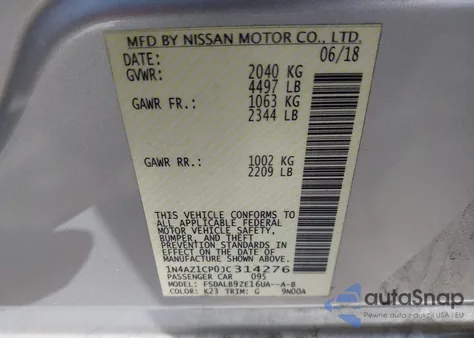 2018 Nissan Leaf S from USA, damaged, VIN 1N4AZ1CP0JC314276
